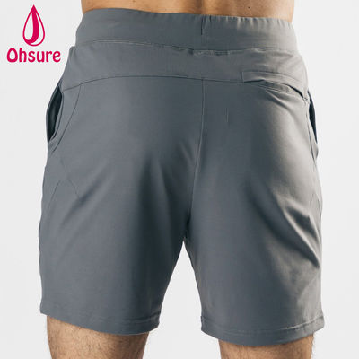 OEM-angepasstes Logo-Design, leichtes Material, Vier-Wege-Stretch, tiefe Fronttaschen, Herren-Sporthosen, Gym-Trainingsshorts