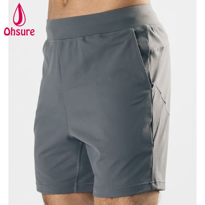 OEM-angepasstes Logo-Design, leichtes Material, Vier-Wege-Stretch, tiefe Fronttaschen, Herren-Sporthosen, Gym-Trainingsshorts