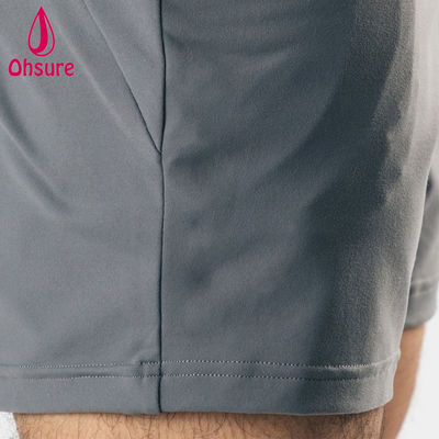 OEM-angepasstes Logo-Design, leichtes Material, Vier-Wege-Stretch, tiefe Fronttaschen, Herren-Sporthosen, Gym-Trainingsshorts