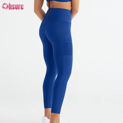 Hohe Taille, hoher elastischer Workout-Sport-Leggings, Running, einfarbig für Damen