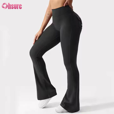 Hochwertige Sporthose Bequeme, vielseitige Sportleggings Yoga-Leggings mit hohem Bund und Falten für Damen