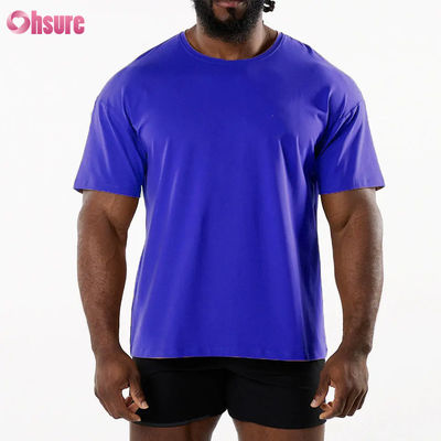 Herren Sport Neuankömmling Rundhals Atmungsaktives Sport T-Shirt 95% Baumwolle 5% Elasthan Material Fitnessstudio Schnelltrocknendes T-Shirt für Herren