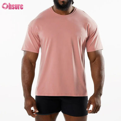 Herren Sport Neuankömmling Rundhals Atmungsaktives Sport T-Shirt 95% Baumwolle 5% Elasthan Material Fitnessstudio Schnelltrocknendes T-Shirt für Herren