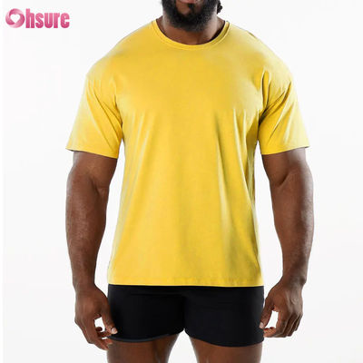 Herren Sport Neuankömmling Rundhals Atmungsaktives Sport T-Shirt 95% Baumwolle 5% Elasthan Material Fitnessstudio Schnelltrocknendes T-Shirt für Herren