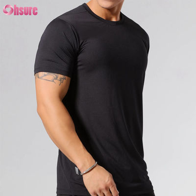 Großhandel Slim Fit Schnelltrocknend Hochwertig Kundenspezifischer Siebdruck Kurzarm Rundhals Blanko Sport Workout T-Shirts für Herren