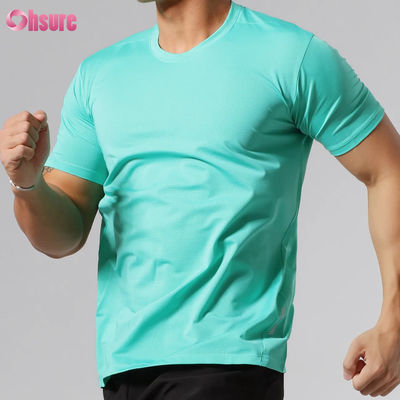 Großhandel Slim Fit Schnelltrocknend Hochwertig Kundenspezifischer Siebdruck Kurzarm Rundhals Blanko Sport Workout T-Shirts für Herren