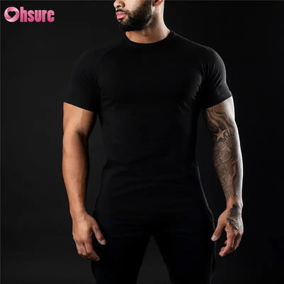 Großhandel New Style Männer Schnelltrocken Fitness Sport T-Shirts Casual Bodybuilding Custom Logo Kleidung Strickgewebe Druck