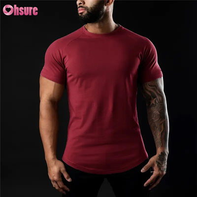 Großhandel New Style Männer Schnelltrocken Fitness Sport T-Shirts Casual Bodybuilding Custom Logo Kleidung Strickgewebe Druck