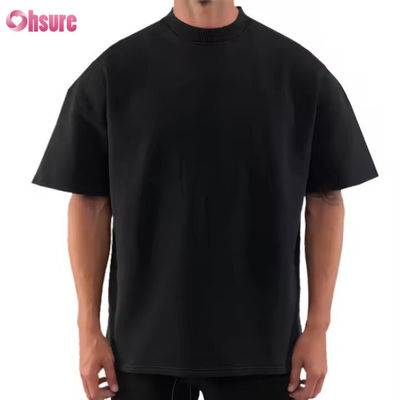 250-300gm Drop Shoulder Graphisch Schwergewichts-T-Shirt Luxus Blank Schwere Baumwolle Straßenbekleidung Boxy Oversized Custom T-Shirt für Männer
