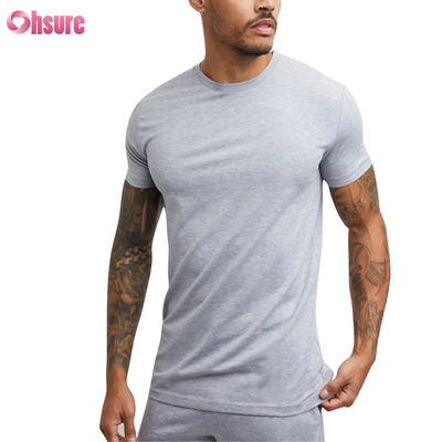 Großhändler Fitness-T-Shirt Sport-T-Shirt für Männer - 100% Baumwolle, Spandexmischung, Running Gym Casual Wear, kurzer Ärmel