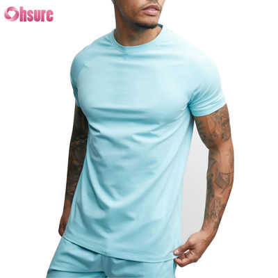 Großhändler Fitness-T-Shirt Sport-T-Shirt für Männer - 100% Baumwolle, Spandexmischung, Running Gym Casual Wear, kurzer Ärmel