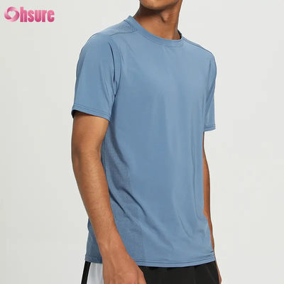 Großhandel Casual Kurzarm Stretch Gym T-Shirt Leicht Atmungsaktiv Slimfit Herren T-Shirts Training Fitness Running Sport T-Shirt