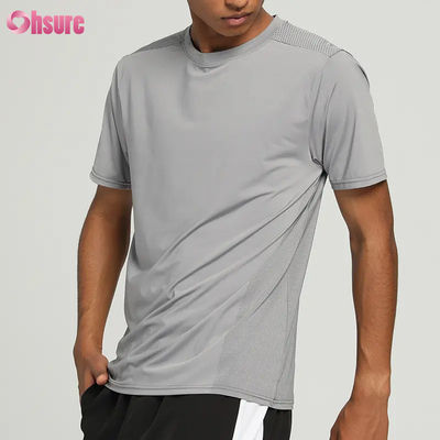 Großhandel Casual Kurzarm Stretch Gym T-Shirt Leicht Atmungsaktiv Slimfit Herren T-Shirts Training Fitness Running Sport T-Shirt
