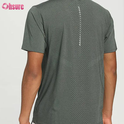 Großhandel Casual Kurzarm Stretch Gym T-Shirt Leicht Atmungsaktiv Slimfit Herren T-Shirts Training Fitness Running Sport T-Shirt