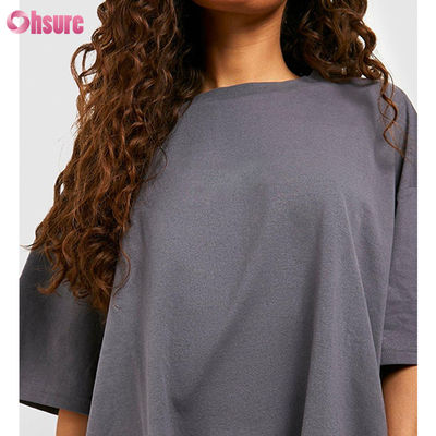 Unisex T-Shirt Hochwertiges individuelles LOGO-Design Leeres Oversized O-Neck T-Shirt für Damen
