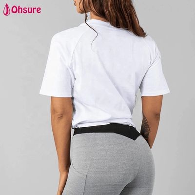 Weißes T-Shirt Atmungsfähige Baumwolle Spandex Loose Fit Training Gym Tragen Sport T-Shirts Top Qualität Leere Mädchen Frauen Casual