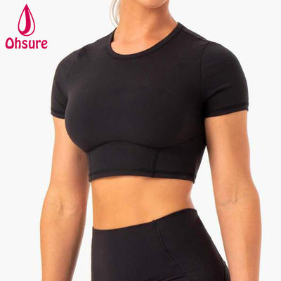 2 Stück T-Shirt Frauen Fitness Fitness Gym Yoga Schnitt Frauen T-Shirt Großhandel Custom Logo Soft Quick Dry Sport 50-100pcs