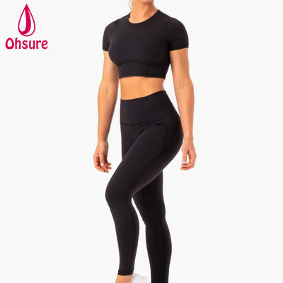 2 Stück T-Shirt Frauen Fitness Fitness Gym Yoga Schnitt Frauen T-Shirt Großhandel Custom Logo Soft Quick Dry Sport 50-100pcs