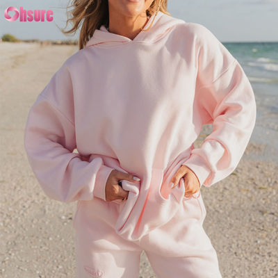 Hochwertige Hoodie für Frauen Briefdruck Custom Logo Schwergewichts-Polyester / Baumwolle Langärme Warme bunte Hoodies für Frauen