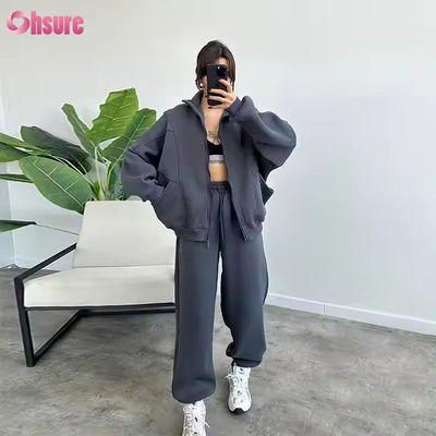 Winter-Damen-Cardigan-Pullover-Set Schildkrötenhals Yoga Sport bequeme warme Hosen Outdoor Freizeit Fitness-Set