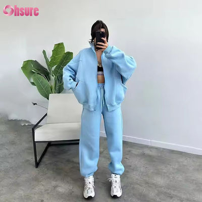 Winter-Damen-Cardigan-Pullover-Set Schildkrötenhals Yoga Sport bequeme warme Hosen Outdoor Freizeit Fitness-Set