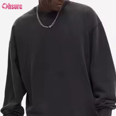 Customized Herbst-Winter 400G Polyester / Baumwollkreis Atmung Fitness Hoodie für Männer O-Neck Anti-Schrumpfen zum Waschen verwendet