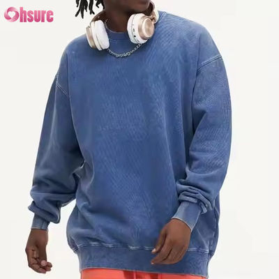 Customized Herbst-Winter 400G Polyester / Baumwollkreis Atmung Fitness Hoodie für Männer O-Neck Anti-Schrumpfen zum Waschen verwendet