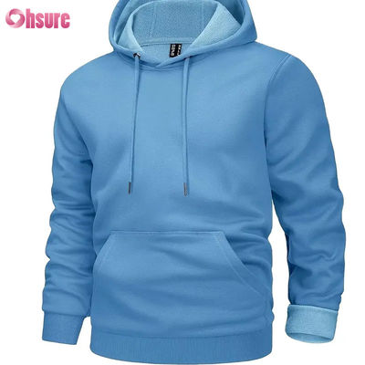 Herren Aktive Hoodies Fleece Gefütterte Sweatshirts Casual Athletic Workout Pullover Mit Tasche Blank Hoodie Hochwertig Gewebt 1 P