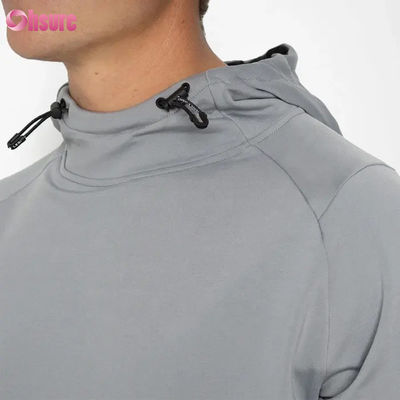 Großhandel Custom Puff Print Pullover Hoodie für Herren Athletic Fit Crossover Sweatshirt für Winter