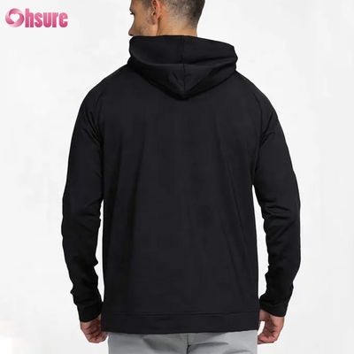 Großhandel Custom Puff Print Pullover Hoodie für Herren Athletic Fit Crossover Sweatshirt für Winter