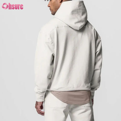 Heiß verkaufter übergroßer Sport-Hoodie für Herren, 100 % Baumwolle, Basic, einfarbig, langärmliger Pullover-Sweatshirt, Tasche, Winter, Basic-Jersey