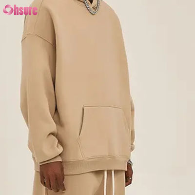 Fleece Oversize Hoodies Casual Pullover Trainingsanzug Herren Hoodies Langarm Rundhals Baumwoll-Jersey-Stoff Winterjacke für Herren