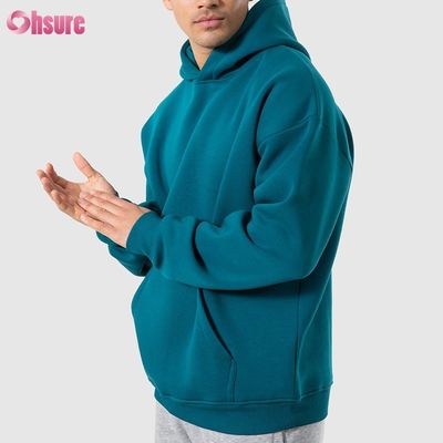 Hochwertige Baumwoll-Hoodies übergroße Pullovers schlanke einfache Männer Sport-Hoodies