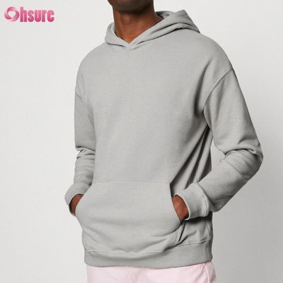 Großhandel Bequemer Regular Fit Einfarbiger Kapuzenpullover mit langen Ärmeln für Herren