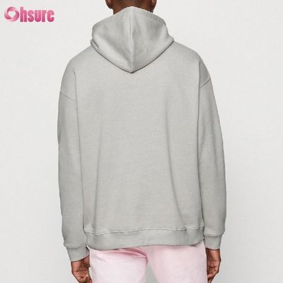 Großhandel Bequemer Regular Fit Einfarbiger Kapuzenpullover mit langen Ärmeln für Herren