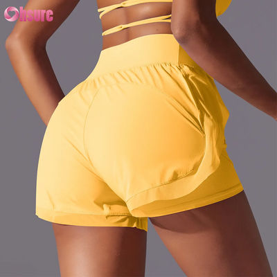 2025 Frauen Hochwaage Atmung Fitness Jogger Shorts Großhandel Sommer Training Lauf Sport Hosen heißes neues Design
