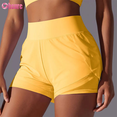 2025 Frauen Hochwaage Atmung Fitness Jogger Shorts Großhandel Sommer Training Lauf Sport Hosen heißes neues Design