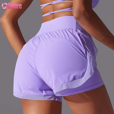 2025 Frauen Hochwaage Atmung Fitness Jogger Shorts Großhandel Sommer Training Lauf Sport Hosen heißes neues Design