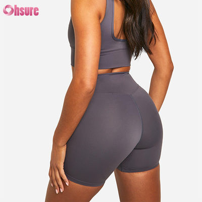 Großhandel Gym Crossover Yoga Sport Shorts Nahtlose Shorts Laufshorts für Damen
