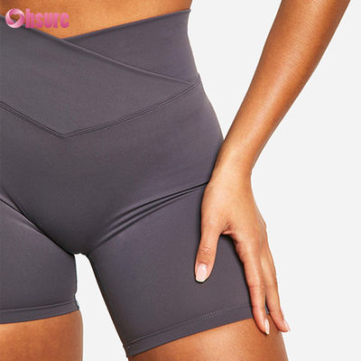 Großhandel Gym Crossover Yoga Sport Shorts Nahtlose Shorts Laufshorts für Damen