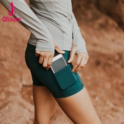 Gym-Shorts, individuell angepasste Workout-Biker-Shorts, Fitness-Shorts für Damen mit Seitentaschen, Workout-Biker-Shorts mit hohem Bund, 10-12 Tage
