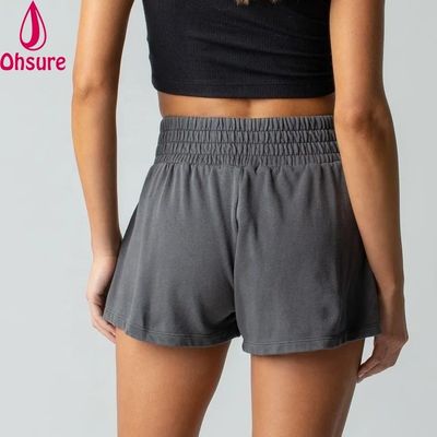 Boxerweibliche Shorts Sportliche Laufshorts Fitness-Shorts Custom Logo Baumwolle Terry Druck Strick 100% Baumwolle Seidenbildschirmdruck