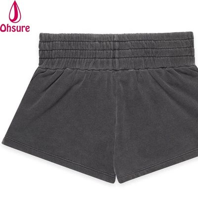 Boxerweibliche Shorts Sportliche Laufshorts Fitness-Shorts Custom Logo Baumwolle Terry Druck Strick 100% Baumwolle Seidenbildschirmdruck