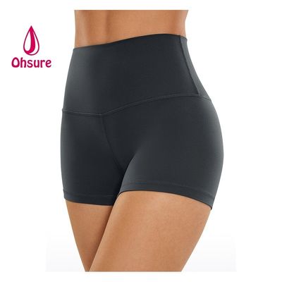 Großhandel Damen Fitness Sport Shorts Lauf Radlerhose Hohe Taille Yoga Activewear Shorts Benutzerdefiniertes Logo Einfarbig Casual Stricken