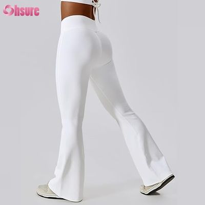 Custom Flare Hosen Fitness Frauen Leggings V-Form Waistband Yoga Hosen