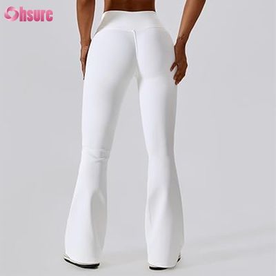 Custom Flare Hosen Fitness Frauen Leggings V-Form Waistband Yoga Hosen