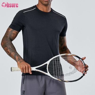 Hochwertiges professionelles Herren-Sport-T-Shirt, Sommer, atmungsaktiv, Fitness-Bekleidung, individuelles Logo, schnell trocknendes Polyester, Athletic Tops