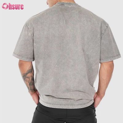 Custom Logo Sport T-Shirt Casual Fitted Ärmel Training Leeres T-Shirt für Männer