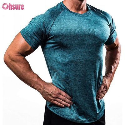 88 % Polyester 12 % Elasthan 180/210 GSM bedrucktes Fitnessstudio-Bekleidung Active Casual T-Shirt für Herren Sport Tops Großhändler