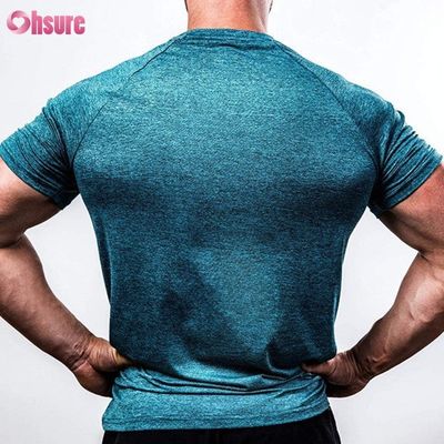 88 % Polyester 12 % Elasthan 180/210 GSM bedrucktes Fitnessstudio-Bekleidung Active Casual T-Shirt für Herren Sport Tops Großhändler
